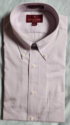 Camisa de vestir clásica Nordstrom para hombre de algodón púrpura talla 15,5 32 hecha en Singapur Foto 1 de 4