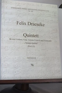 Sheet Music - String Quintet - Draeseke F - 'Stelzner' Quintet - Picture 1 of 2