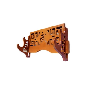 Bamboo Samurai Sword Holder Stand Katana Tanto Bracket Rack Wall Mount 武 2 Tier - Foto 1 di 2