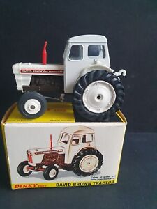 DINKY TOYS 305 DAVID BROWN TRACTOR WHITE VERSION MINT MODEL ORIGINAL BOXED
