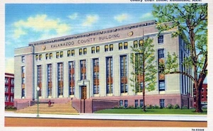 Postal de la corte del condado de Kalamazoo Michigan - Imagen 1 de 2