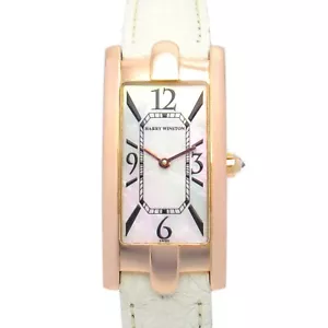 HARRY WINSTON Avenue C Wrist Watch 330.LQR Quartz 18KPG Gold Used Women - Picture 1 of 7