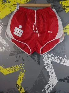 Puma Swarovski Vintage Running Football Shorts Red 90s Nylon Mens Size S ig93 - Picture 1 of 6