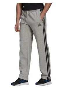 Adidas Sweatpants Men's 4XL Heather Gray Fleece Pants Regular Fit Straight Leg - Picture 1 of 9