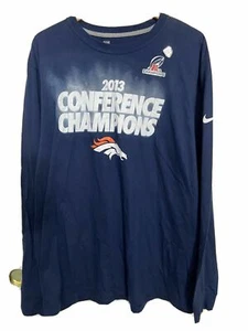 Nike Hombres Denver Broncos 2013 Campeones de la Conferencia AFC Camiseta NFL Talla 2XL - Imagen 1 de 4