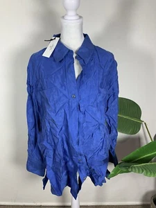 Alex Garfield Women’s Blue Colored Long Sleeve Shirt Size 12 - Picture 1 of 5