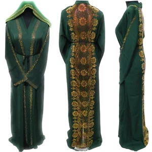 Women's Open Front Abaya Jalabiya long dress with Stone Work - Picture 1 of 5