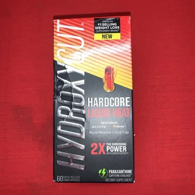 Hydroxycut Hardcore Liquid Heat Weight Loss Supplement Thermogenic 60ct 07/2027 - Image 1 of 3