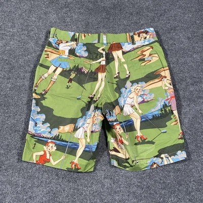 LOUDMOUTH Birds of Paradise Golf Shorts Mens Size 32 Retro Pin-up Girls Colorful - Image 1 of 4