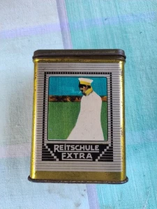 Alte Blechdose Reitschule Extra ZIGARETTEN UM 1900 - Bild 1 von 6