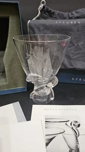 Vintage Steuben Art Glass Vase Hershey PA 100th Anniversary W/ Box And Paperwork - Picture 1 of 7