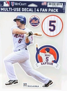 David Wright Number Retirement  Licensed New York Mets Mini Decal Set 4 Fan Pack - Picture 1 of 2