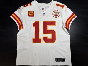 2XL 52 Mahomes #15 Vapor FUSE Elite Jersey White Chiefs Authentic Captain Patch - Picture 1 of 12