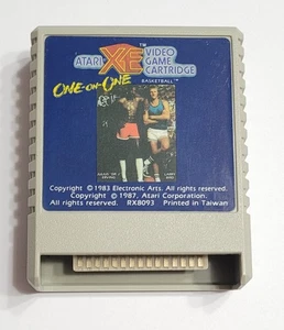 ONE ON ONE BASKETBALL Atari XL/XE Game Tested Atari 8Bit Larry Bird Dr J - Picture 1 of 2