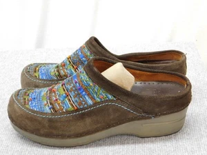 Chaussures Dansko femme pointure 39 daim brodé confort sabots à enfiler multicolore - Photo 1 sur 9