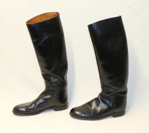 BOTAS ECUESTRES INGLESAS DE CUERO NEGRO HECHAS EN INGLATERRA MARLBOROUGH TALLA 7.5 - Imagen 1 de 15