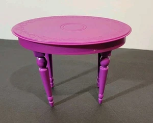 Vintage 2008 Purple Barbie Oval Dining Table Dreamhouse Townhouse Accessory - Picture 1 of 7