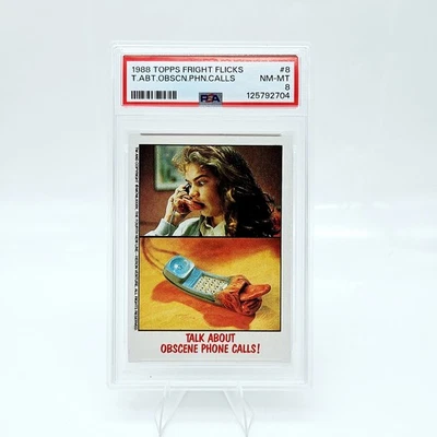1988 Topps Fright Flicks Nightmare on Elm St #8 PSA 8 Telephone Pop 4 - Image 1 of 3