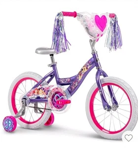 Huffy Princess Bicicleta Niños Serpentinas Cesta Asiento Ajustable Manillar Púrpura 16" - Imagen 1 de 7