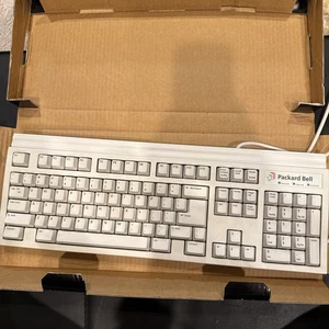 Vintage Packard Bell Mechanical Keyboard 5130 Clicky Keyboard Excellent Conditio - Picture 1 of 10