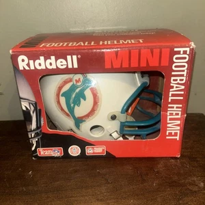 Vintage 1995 Miami Dolphins Football Helm Riddell Mini Throwback NFL Neu n Box - Bild 1 von 7