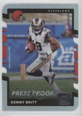 2017 Panini Donruss Press Proof Silver Die-Cut /75 Kenny Britt #81 - Image 1 of 2