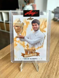 Leaf Carlos Alcaraz /1468 Wins Wimbledon 2023 Champion Winner - Imagen 1 de 3