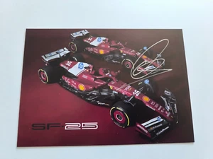 Lewis Hamilton original signiert 2025 Ferrari F1 SF-25 Karte 15x21cm - Bild 1 von 2