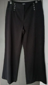 Ladies Papaya Tailored Trousers Wide Leg Black Size 18 NWOT - Picture 1 of 10