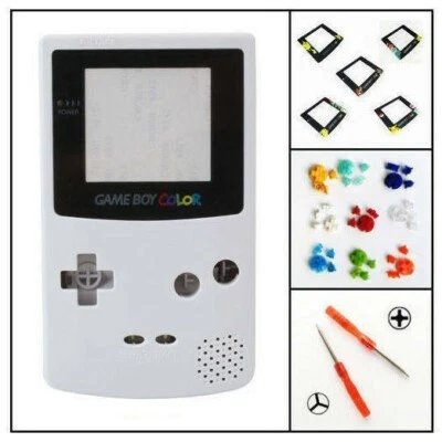 Nintendo Game Boy Color GBC Housing Shell WHITE PICK YOUR LENS AND BUTTONS! - Image 1 of 3