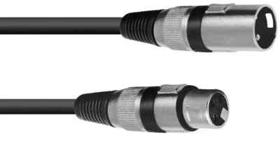 OMNITRONIC CAVO MICROFONICO 1 METRO maschio femmina 3 PIN XLR dmx per audio casse attive dj
