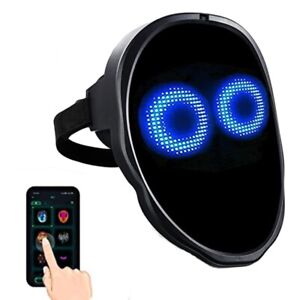 Face Light up Led mask w/ Bluetooth Programmable for Masquerade Party cosplay