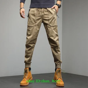 Men Outdoor Loose Pocket Work Pants Male Trousers Casual Joggers Cargo Pants - Picture 1 of 11
