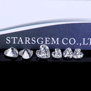 D VVS Heart Brilliant cut 7 x 7mm Loose Moissanite Stone - Picture 1 of 6