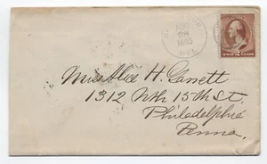 1885 Edgemoor DE #210 cover shield fancy cancel [S.4285 - Picture 1 of 3
