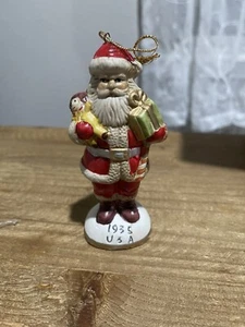 Vintage 1990's Porcelain Bisque Memories of Christmas Ornament Santa 1935 USA - Picture 1 of 3