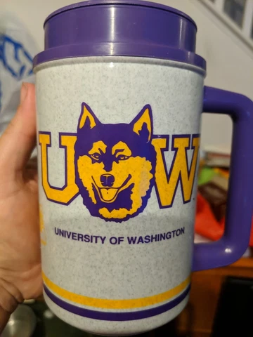 Vintage Washington Huskies Washington State Cougars  CUP Thermo Mug Cover