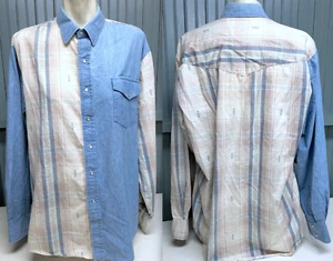 Cowboys Turtle Association XL Mens Western Snap Shirt 25" Chest  - Picture 1 of 8