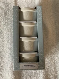 The Bakeshop Ramekins, White, Set of 4, Oven Safe to 428 Degrees F. - Picture 1 of 3