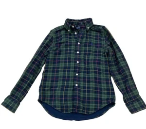 Polo Ralph Lauren Boys Tartan Plaid Button Down Shirt Size M 10-12 - Picture 1 of 3