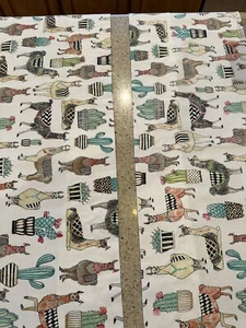 Handmade Llama Print Curtains/ Valances 45" l x 10.5" wide Set of 3 - Picture 1 of 12