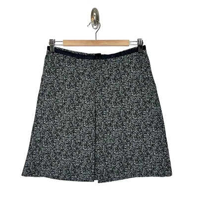 Esprit Pleated Mini Skirt Black White Speckled Womens US 4 A-Line Preppy - Image 1 of 4