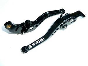 SUZUKI GSF650 BANDIT 2005-2006 SHORT BLACK BRAKE AND CLUTCH LEVERS ROAD TS325 - Picture 1 of 10