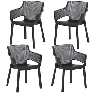 4x Gartenstuhl Bistrostuhl Easy Stapelstuhl 80cm Terrassenstuhl Balkonstühle - Bild 1 von 8
