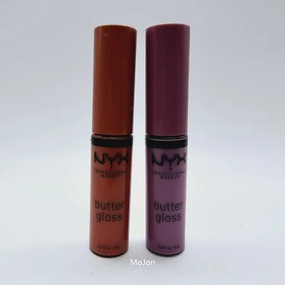 Lot Of 2 NYX Professional Butter Lip Gloss Bit Of Honey BLG35 Marshmallow BLG43 - Image 1 of 4