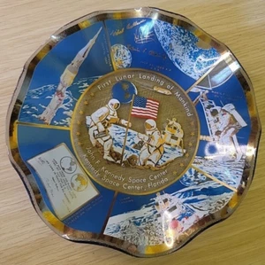 First Lunar Landing of Mankind 1969 Souvenir Trinket Dish Apollo 11 - Picture 1 of 4