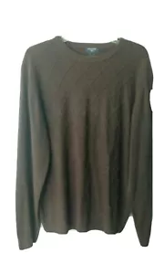 Herrenpullover XL Dockers braun weicher Pullover Langarm Rautenmuster gebraucht, in einwandfreiem Zustand - Bild 1 von 4