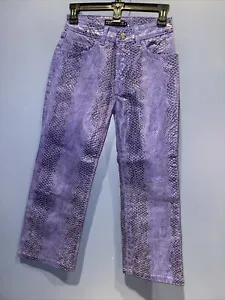 24” Waist X 23” Inseam Denim Alligator Embossed Parasuco, Italy Vintage Red Logo - Picture 1 of 6
