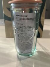 Brand New Starbucks Recycled Glass Triangle Bottom Tumbler 16 oz Grande Brown