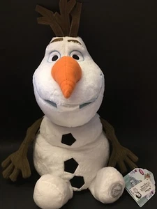 NUEVO CON ETIQUETAS DISNEY STORE PELUCHE CONGELADO OLAF JUGUETE MUÑECO DE NIEVE MEDIANO 13.5" SENTADO PELUCHE ANIMA - Imagen 1 de 3